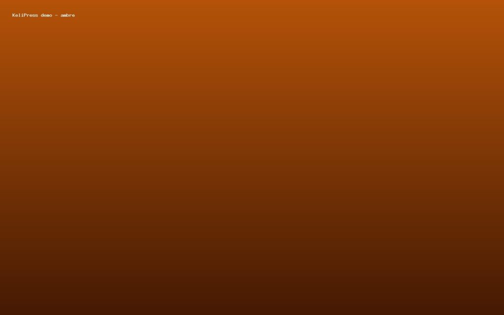 KeliPress demo - ambre
