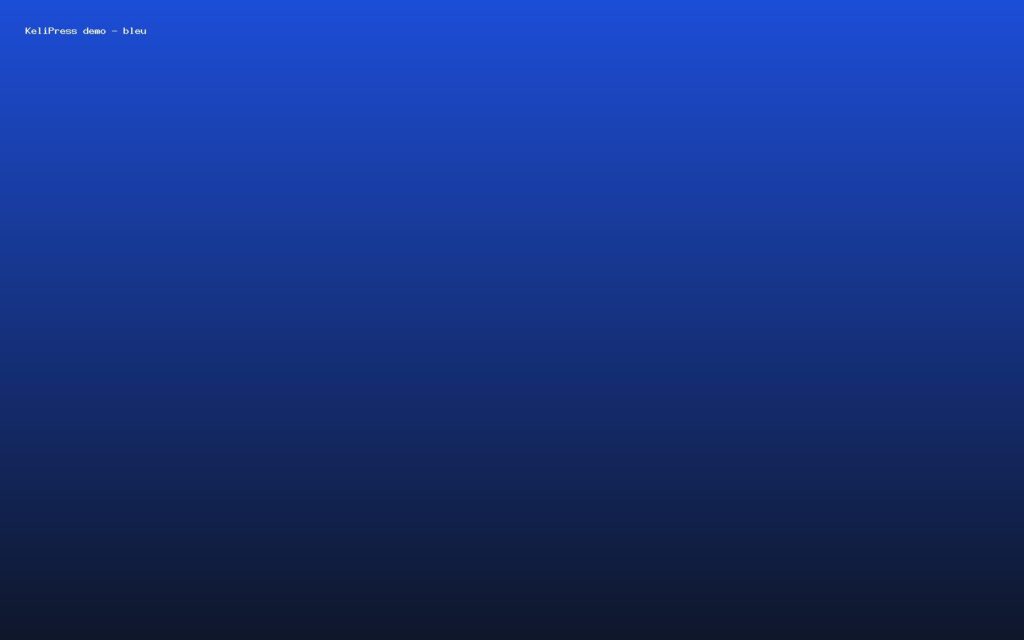 KeliPress demo - bleu